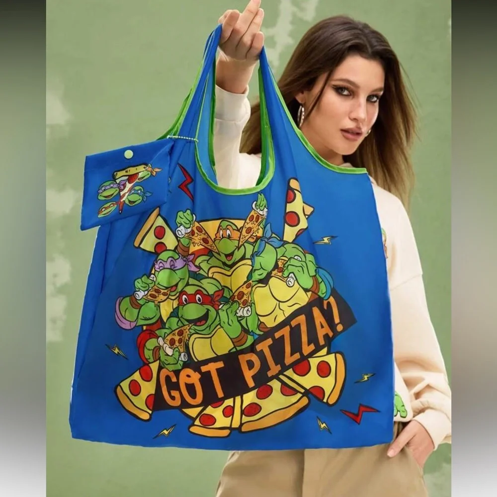 Teenage Mutant Ninja Turtles Pizza Tote Bag NEW 🏷️